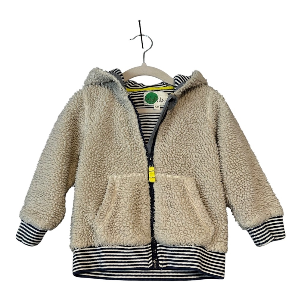 Baby Boden | Sherpa Bear Zip Up Hoodie Jacket Size 18-24 M